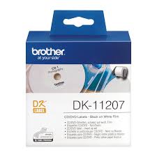 Brother Etiquetas para CD/DVD 58mmx58mm, 100 unidades - película plastica